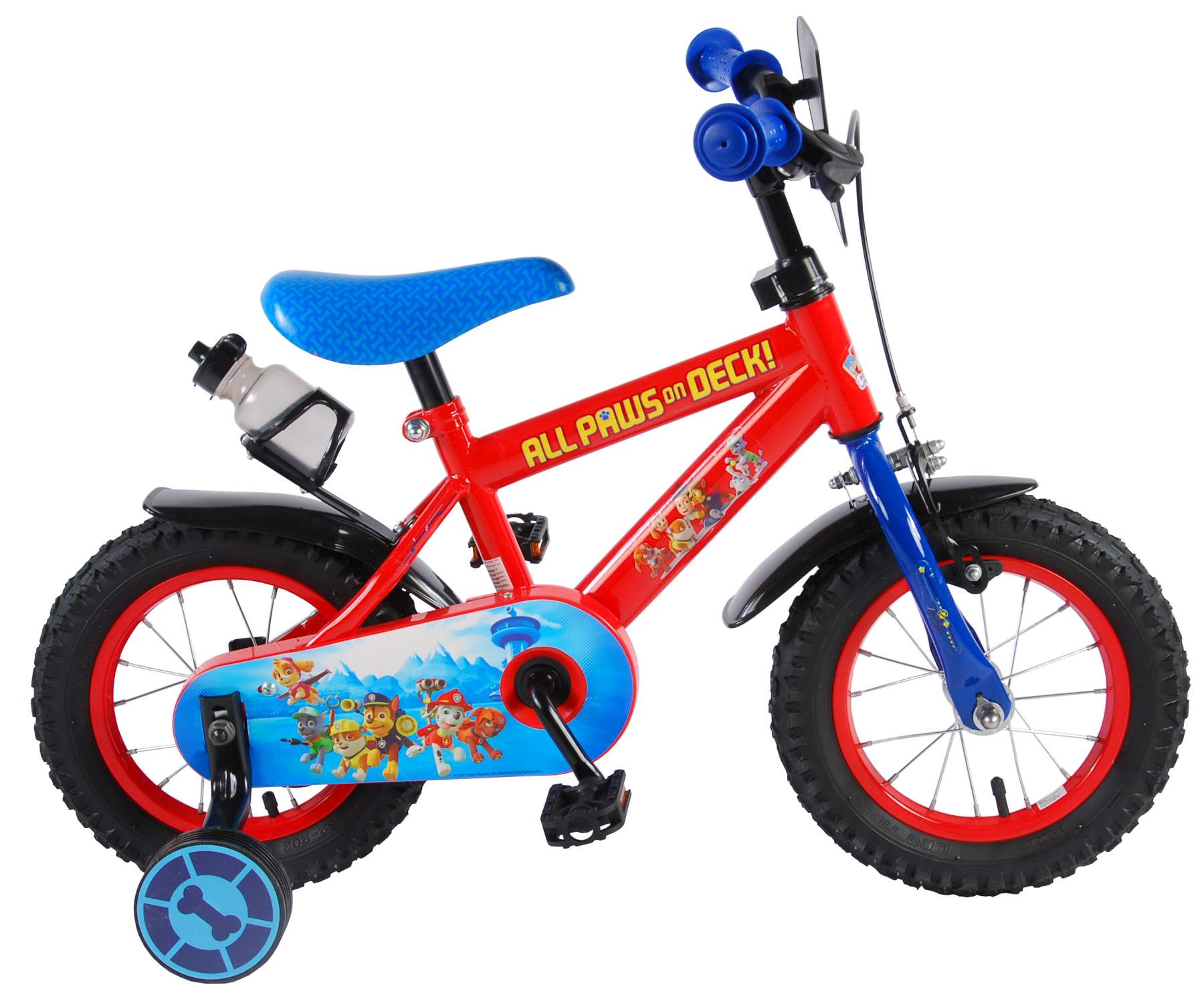 V lo enfant Paw Patrol gar on 12 po rouge bleu