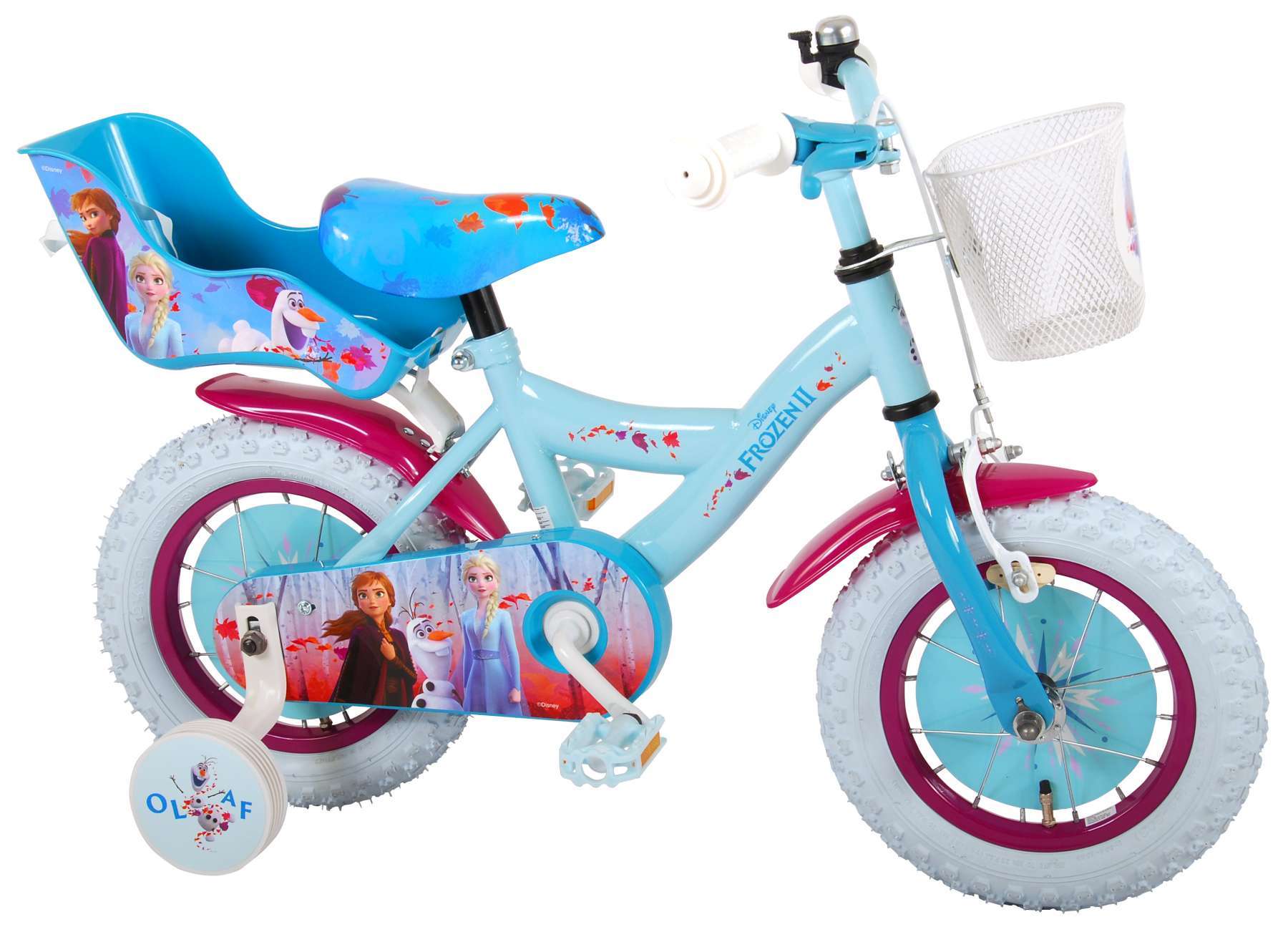 Disney Frozen 2 Vélo filles 12 pouces 3-5 ans Vélo enfant facile à monter +  roues