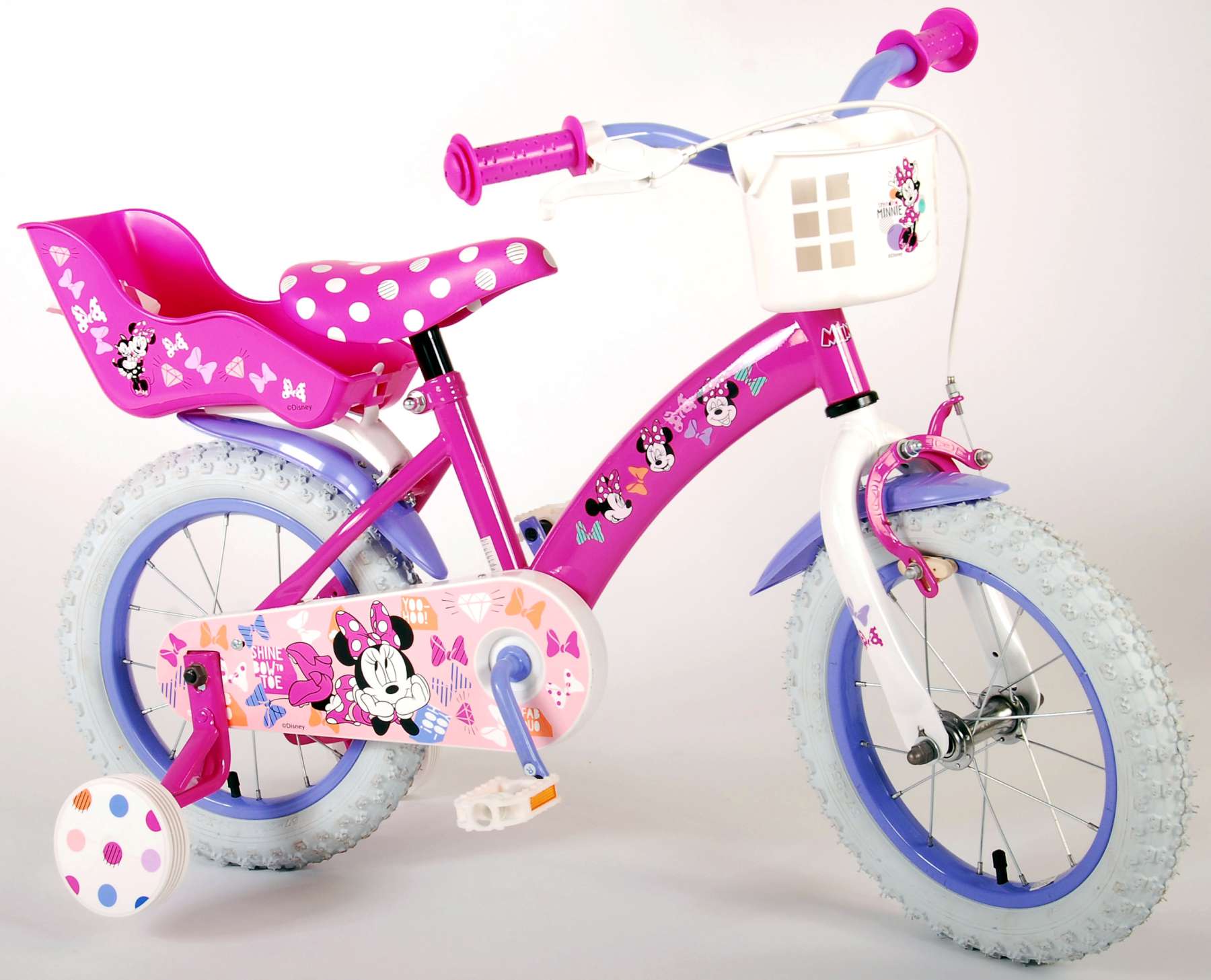 Vélo enfant Disney La Boutique de Minnie - fille - 14 po - rose