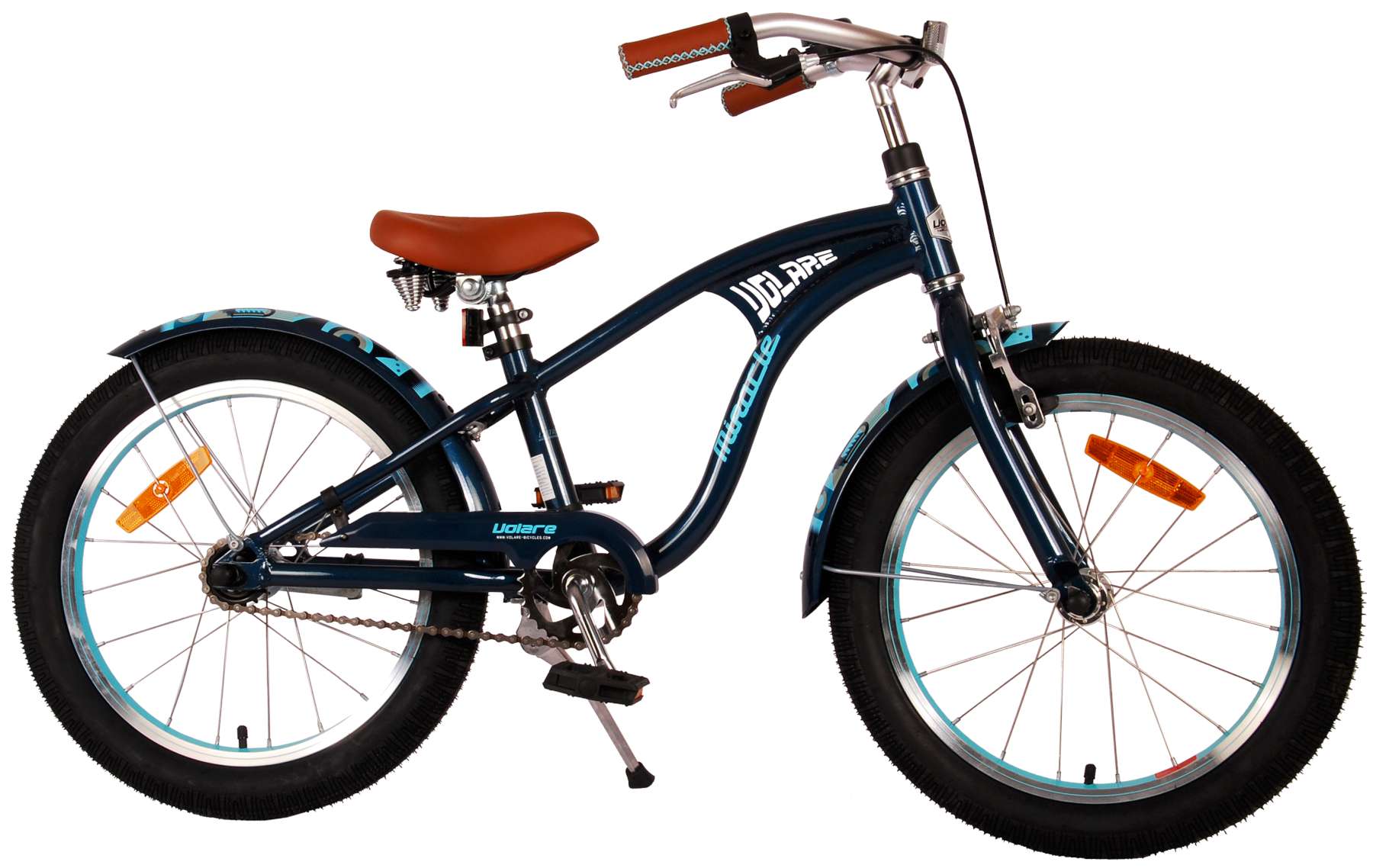 Velo d enfant Volare Miracle Cruiser Garcons 18 pouces Bleu mat Prime Collection
