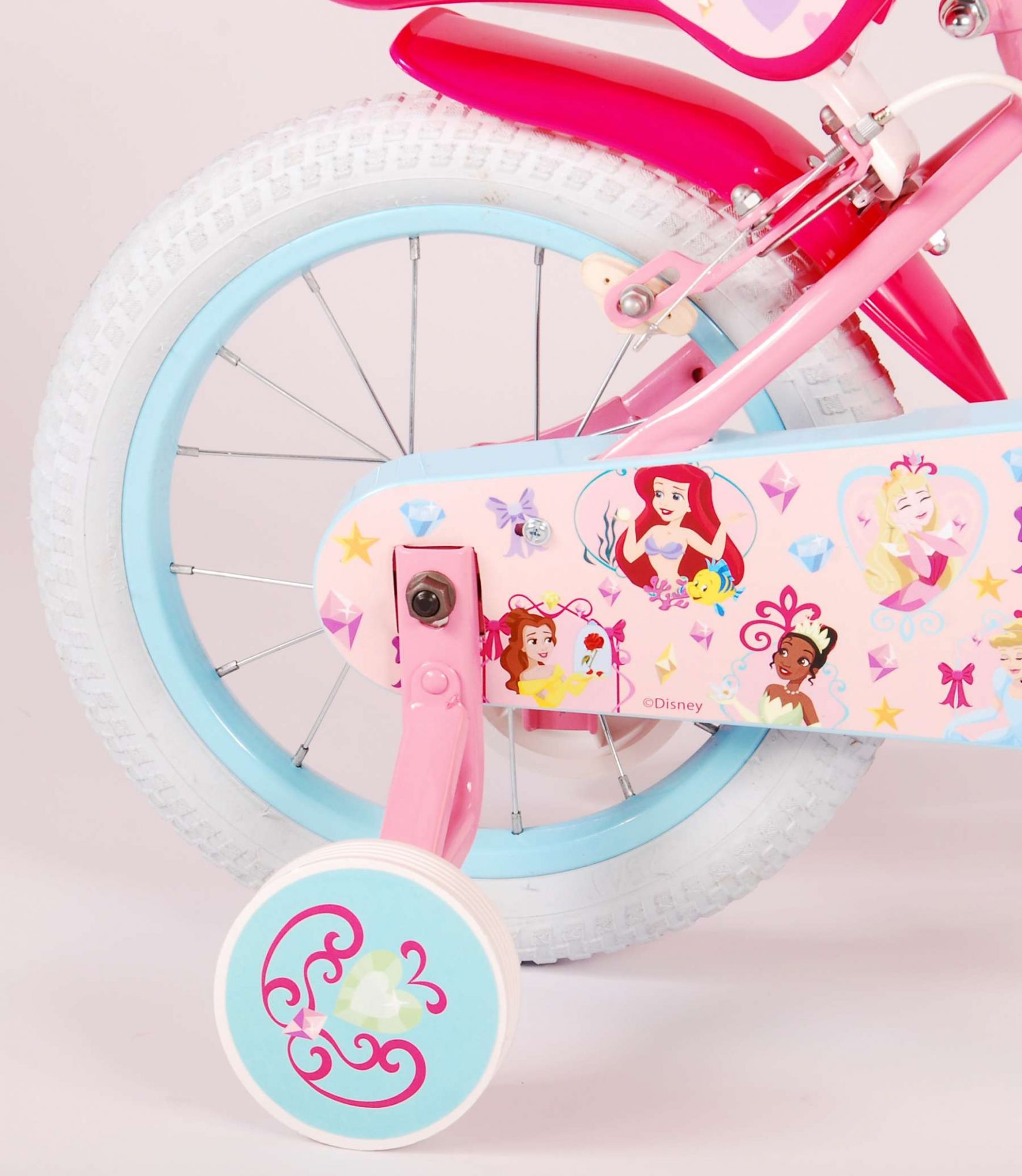 sans accessoires nécessaires 12" ou 14" DISNEY Princesse Enfant Vélo Garde-boue avant et arrière 