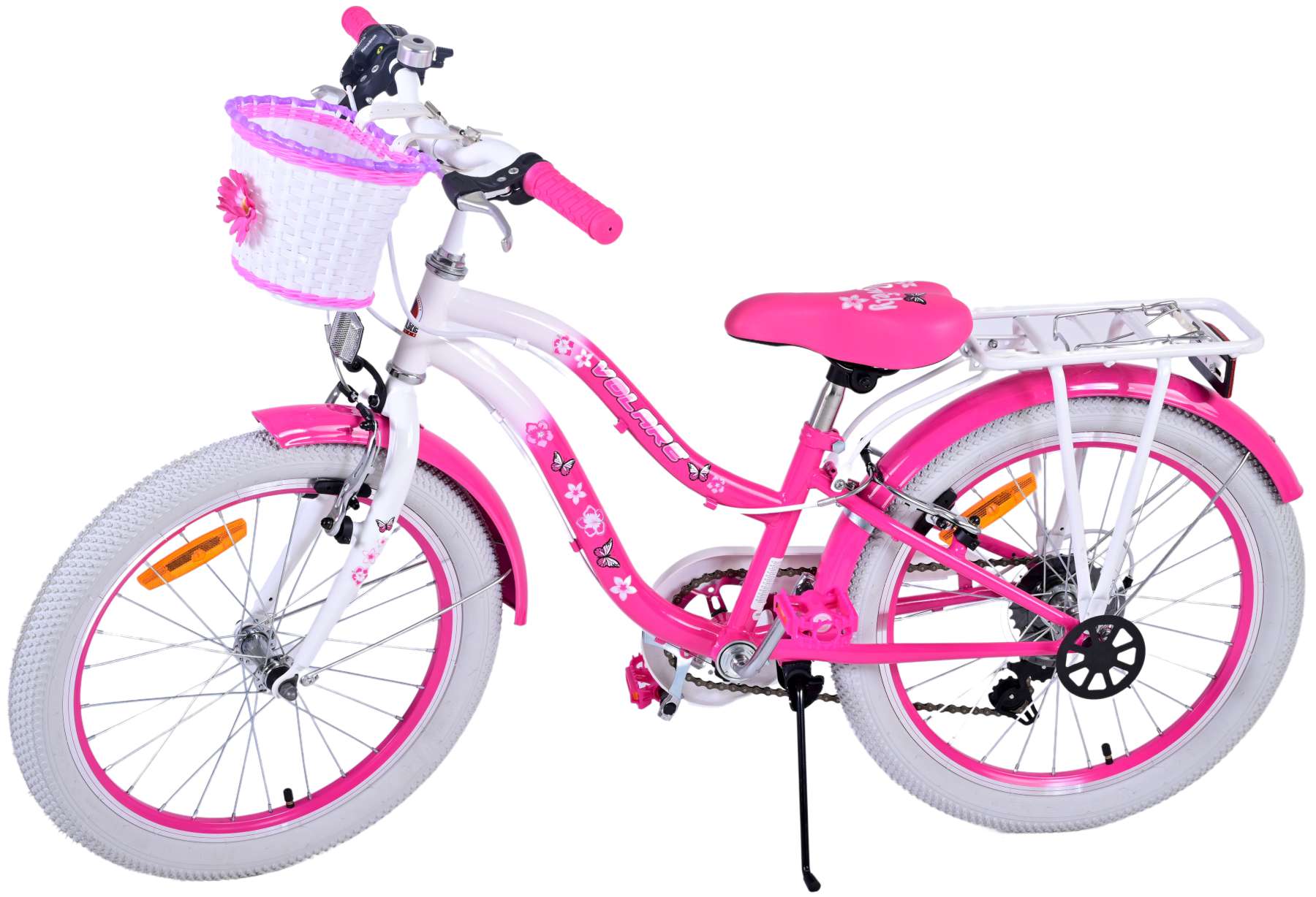 Vélo enfant Volare Lovely - Filles - 20 pouces - Rose - 6 vitesses