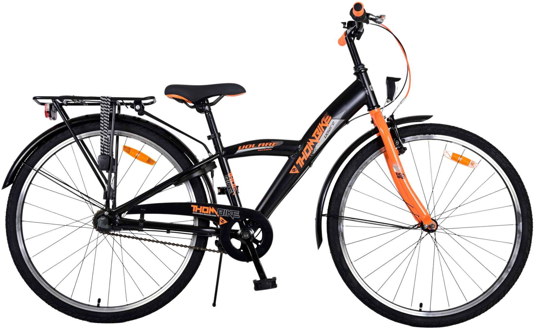 Volare Thombike Vélo enfant - Garçons - 26 pouces - Noir Orange - 3 vitesses