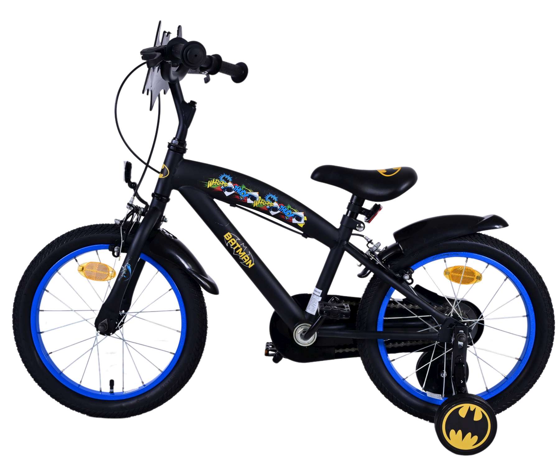 Vélo enfant Batman - Garçons - 16 pouces - Noir - 2 leviers de frein