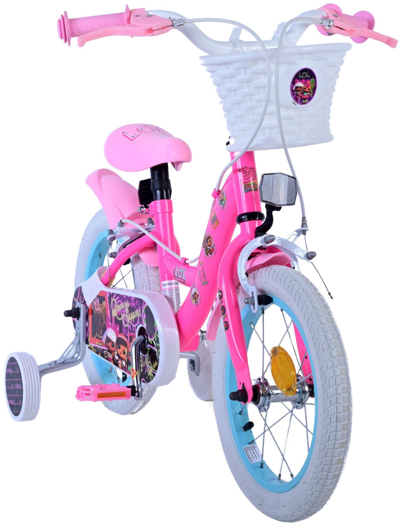 Velo enfant LOL Surprise Filles 14 pouces Rose Freins a deux mains