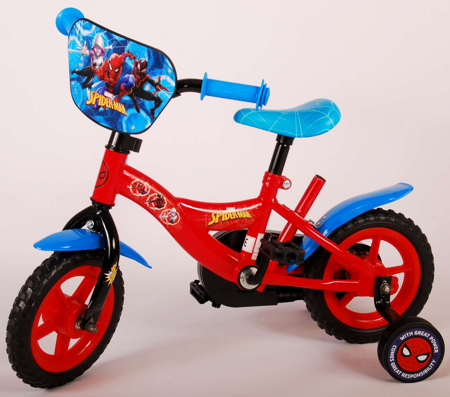 Vélo pour enfants Spider-Man - Garçons - 14 pouces - Rouge / Blauw - Deux  freins à main