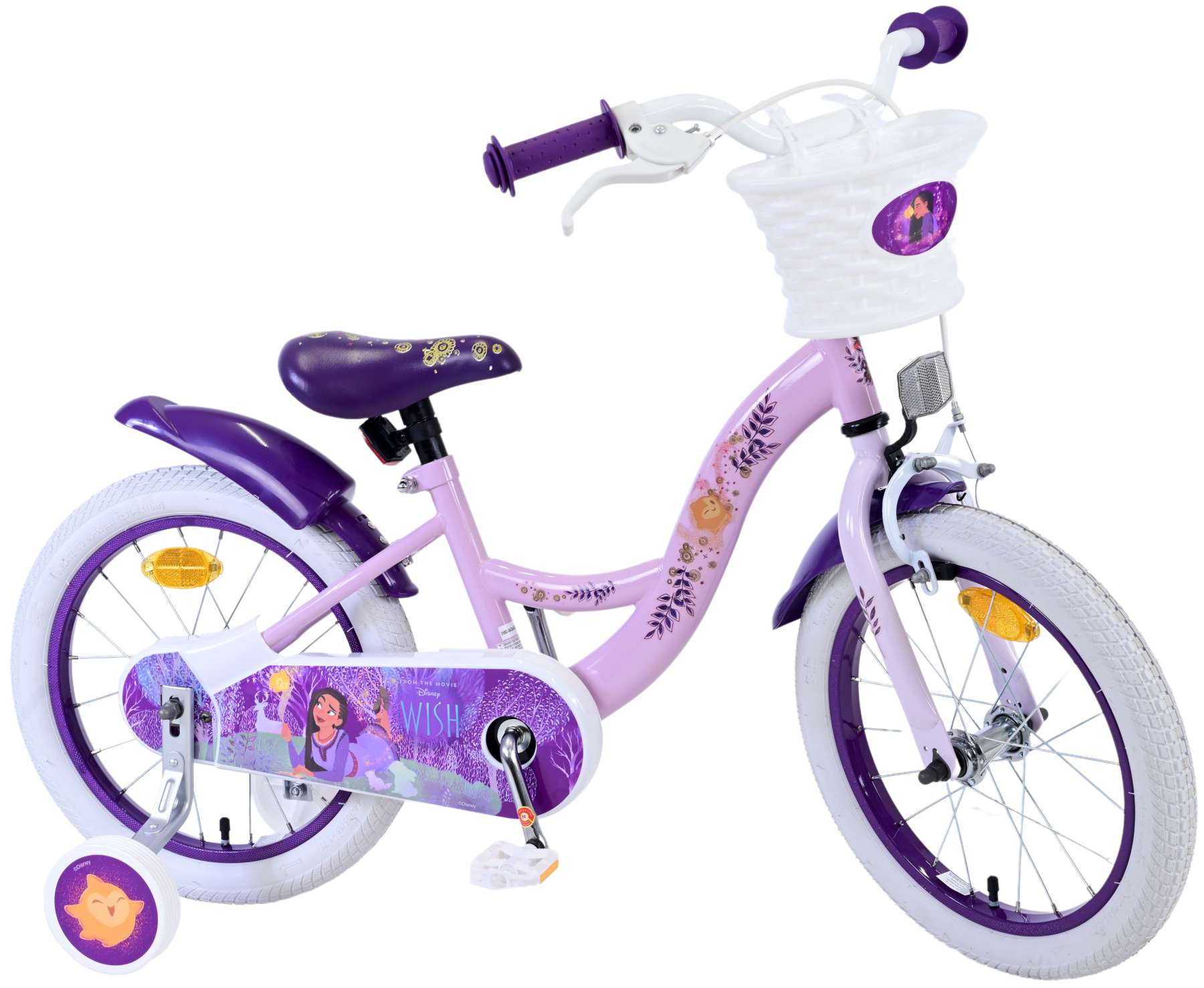 Velo enfant Disney Wish Filles 16 pouces Violet