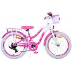 Vélo enfant Volare Lovely - Filles - 20 pouces - Rose - 6 vitesses