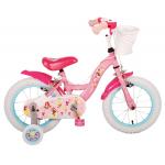 Vélo enfant Disney Princesse - Filles - 14 pouces - Rose - Freins à deux mains
