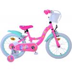 Vélo enfant Barbie - Filles - 16 pouces - Rose - Freins à deux mains