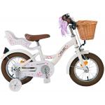 Vélo enfant Volare Blossom - Filles - 12 pouces - Blanc