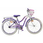 Volare Lovely Vélo enfant - Filles - 24 pouces - Violet - Freins à deux mains
