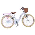 Volare Blossom Vélo enfant - Filles - 24 pouces - Blanc - Deux freins à main