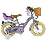 Vélo enfant Volare Blossom - Filles - 12 pouces - Violet - Freins à deux mains