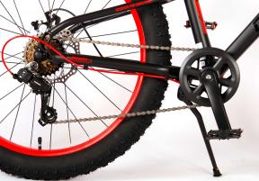 Volare Gradient Vélo pour enfants - Garçons - 24 pouces - Noir Orange Rouge - 7 vitesses - Prime Collection