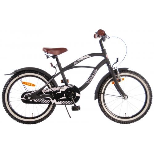 Volare Black Cruiser Vélo pour enfants - Garçons - 18 pouces - Noir - assemblé à 95%