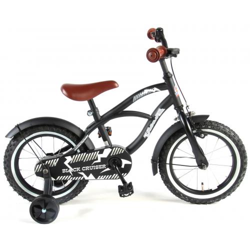 Vélo enfant Volare Black Cruiser - garçon - 14 po - noir - assemblé à 95 %