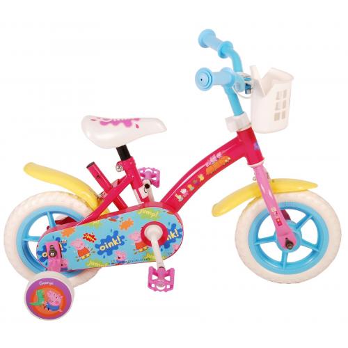 Vélo enfant Peppa Pig - fille - 10 po - rose/bleu