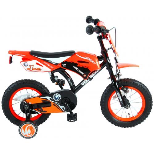 Vélo moto enfant Volare - garçon - 12 po - orange - assemblé à 95 %