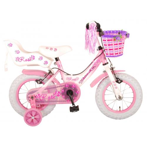 Volare Rose Vélo d'enfant - Filles - 12 pouces - Rose - 2 freins à main