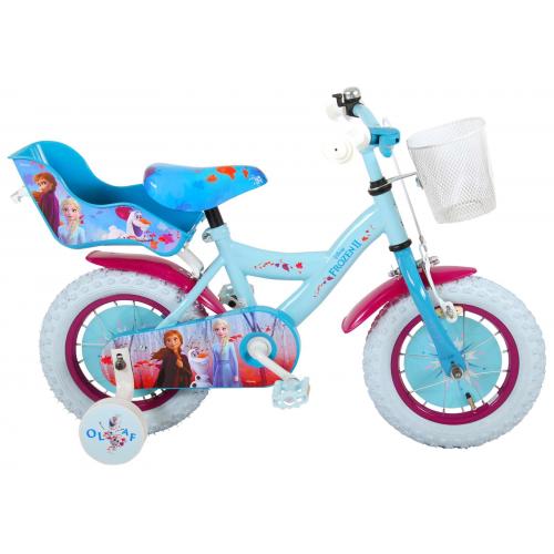 Vélo enfant Disney La reine des neiges 2 - fille - 12 po - bleu/mauve - assemblé à 95%