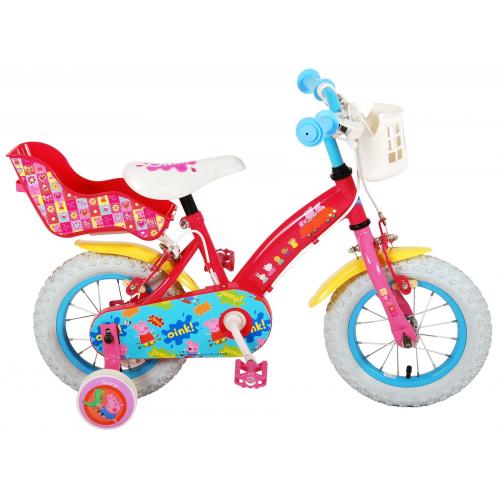 Vélo enfant Peppa Pig - fille - 12 po - rose - 2 leviers de frein