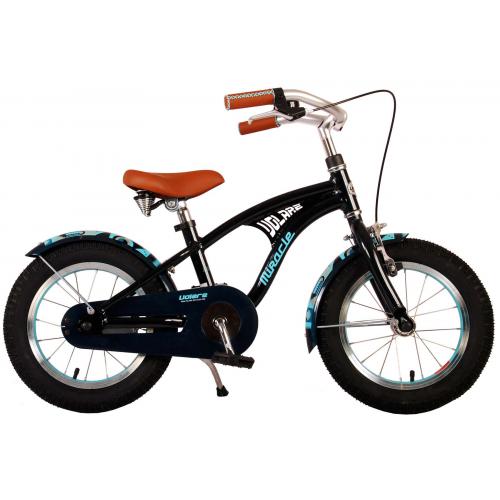 Vélo d'enfant Volare Miracle Cruiser - Garçons - 14 pouces - Mat Blue - Prime Collection