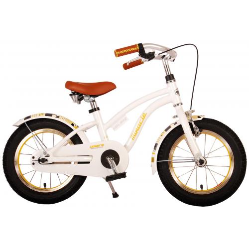 Vélo d'enfant Volare Miracle Cruiser - Filles - 14 pouces - Blanc - Prime Collection