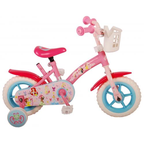 Vélo enfant Princesses Disney - fille - 10 po - rose/blanc