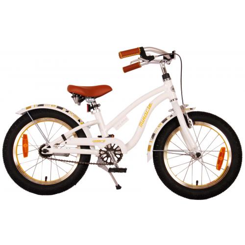 Vélo d'enfant Volare Miracle Cruiser - Filles - 16 pouces - Blanc - Prime Collection