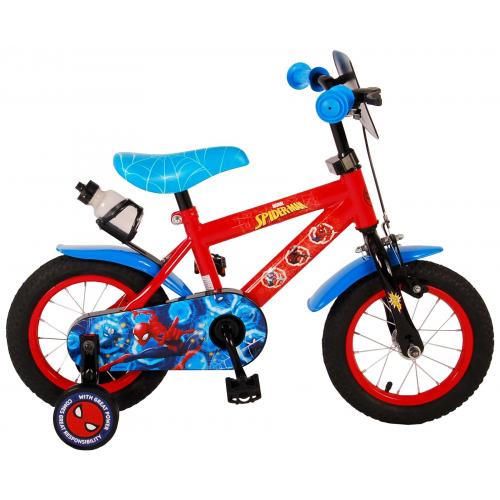 Spider-Man vélo pour enfants - Garçons - 12 pouces - Bleu/Rouge
