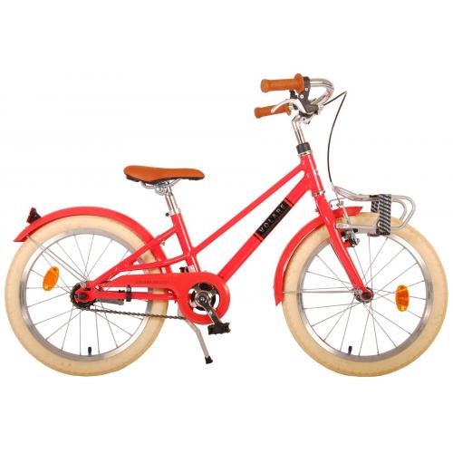 Vélo pour enfants Volare Melody - Filles - 18 pouces - Rouge Corail - Prime Collection