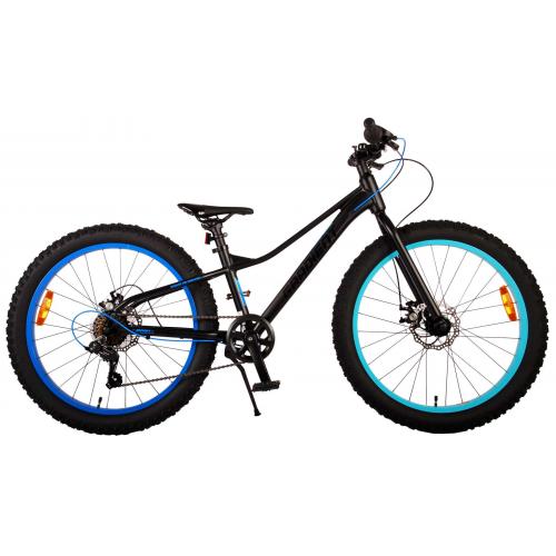 Volare Gradient Vélo pour enfants - Garçons - 24 pouces - Noir Bleu Aqua - 7 vitesses - Prime Collection