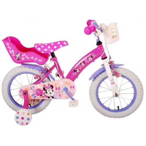 Disney Minnie Cutest Ever ! - Vélo pour enfants - Filles - 14 pouces - Rose - Deux freins à main