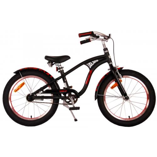 Vélo d'enfant Volare Miracle Cruiser - Garçons - 18 pouces - Noir Mat - Prime Collection