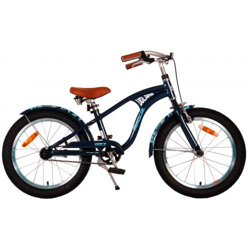 Vélo d'enfant Volare Miracle Cruiser - Garçons - 18 pouces - Bleu mat - Prime Collection