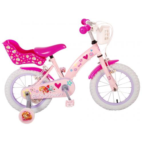 Vélo Paw Patrol Kids - Filles - 14 pouces - Rose - Deux freins à main