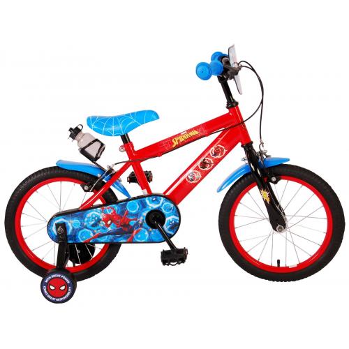 Ultimate Spider-Man Kidsbike - Boys - 16 inch - Blue Red - Two Handbrakes