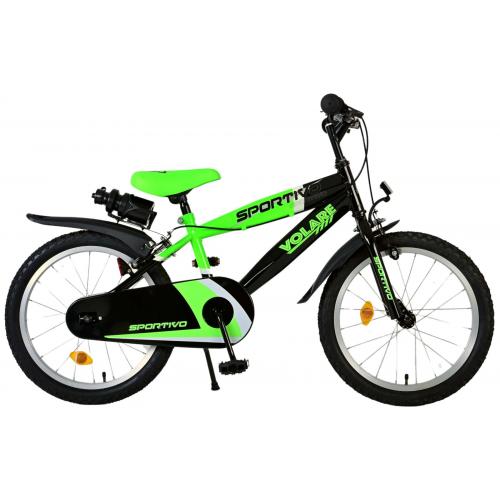 Vélo pour enfants Volare Sportivo - Garçons - 16 pouces - Vert fluo noir - 95% assemblé [CLONE]