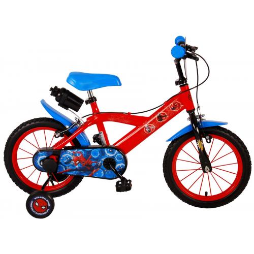 Vélo pour enfants Spider-Man - Garçons - 14 pouces - Rouge Bleu - Deux freins à main