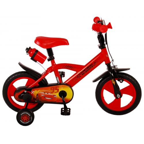 Vélo pour enfants Disney Cars - garçons - 12 pouces - Rouge - Système transversal