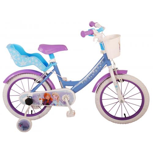 Vélo pour enfants Disney Frozen - Filles - 16 pouces - Bleu - Deux freins à main