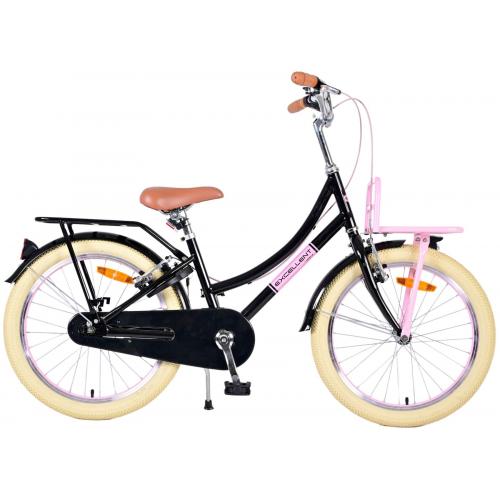 Volare Excellent Vélo pour enfants - Filles - 20 pouces - Noir - Deux freins à main