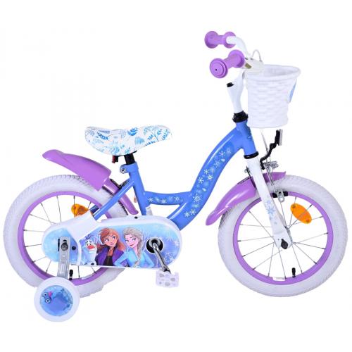 Vélo enfant Disney La reine des neiges 2 - fille - 14 pouces - bleu/mauve