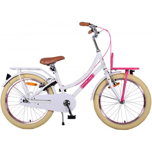 Volare Excellent Vélo pour enfants - Filles - 20 pouces - Blanc - Deux freins à main