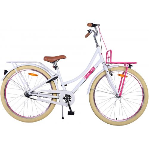 Volare Excellent Vélo enfant - filles - 26 pouces - blanc - Dérailleurs Shimano Nexus 3.