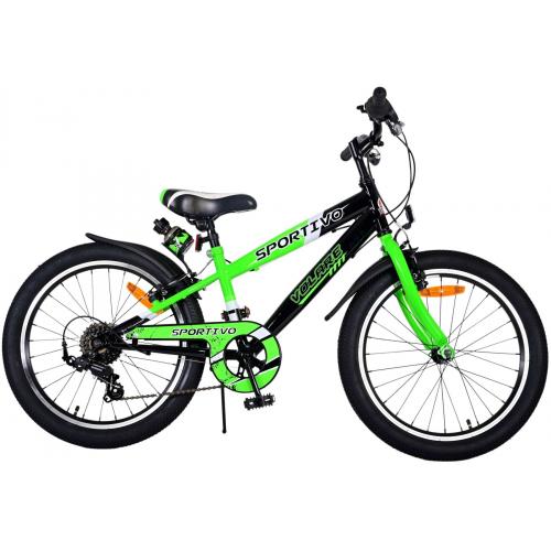 Volare Sportivo Vélo pour enfants - garçons - 20 pouces - Vert - 7 vitesses