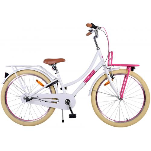 Volare Excellent Vélo enfant - Filles - 24 pouces - Blanc - 3 vitesses