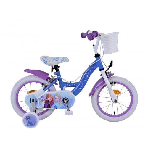 Disney Frozen 2 Vélo pour enfants - Filles - 14 pouces - Bleu/Violet - Freins à deux mains