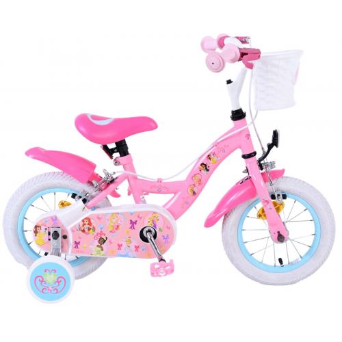 Vélo enfant Disney Princesse - Filles - 12 pouces - Rose - Freins à deux mains